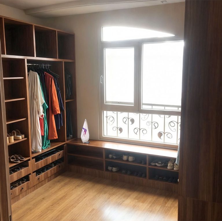 کمد دیواری رنگ قهوه ای