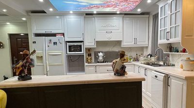 کابینت روکش چوب رنگ سفید