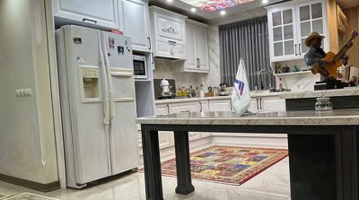 کابینت روکش چوب رنگ سفید